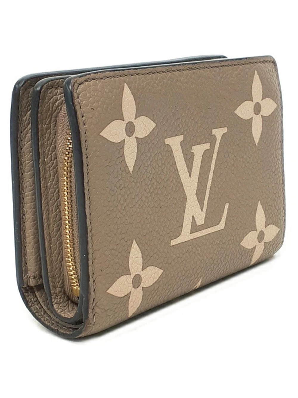 Louis Vuitton Claire Bicolor Short fold Monogram Empreinte Bi Portefeuille Brown